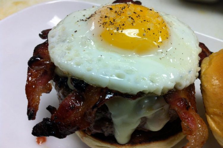 Breakfast burger at Mussel
